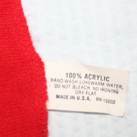 ❤️ VINTAGE Dickie Turtle Neck Red Dickie Mock  Made in USA - Picture 3 of 4